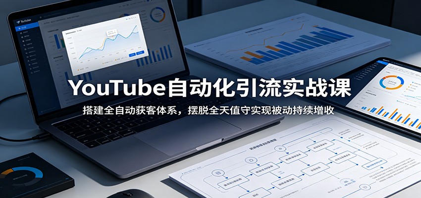 YouTube自动化引流实战课：搭建全自动获客体系，摆脱全天值守实现被动持续增收-悟思笔记，一个低调的学习营。