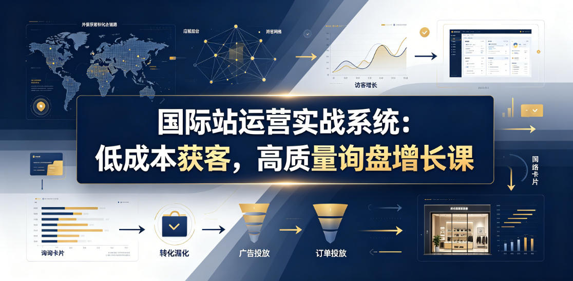 国际站运营实战系统：低成本获客，高质量询盘增长课(更新26年)-悟思笔记，一个低调的学习营。
