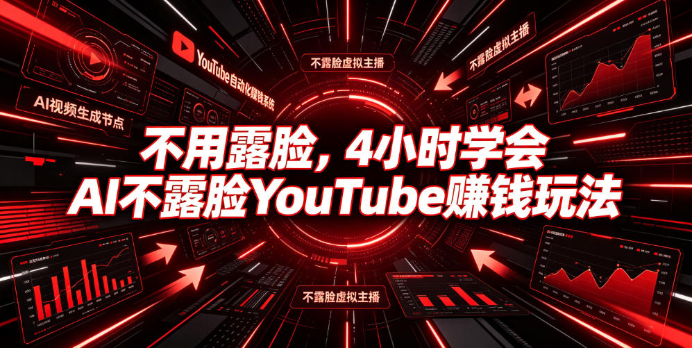 不用露脸，4小时学会AI不露脸YouTube賺钱玩法【原创双语字幕】-悟思笔记，一个低调的学习营。