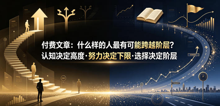 付费文章：什么样的人最有可能跨越阶层？认知决定高度·努力决定下限·选择决定阶层-悟思笔记，一个低调的学习营。