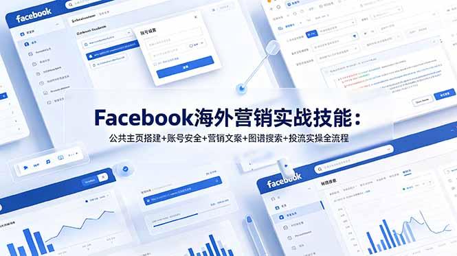 Facebook海外营销实战技能：公共主页搭建+账号安全+营销文案+图谱搜索+投流实操全流程-悟思笔记，一个低调的学习营。