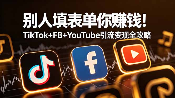 别人填表单你赚钱！TikTok+FB+YouTube 引流变现全攻略【原创双语字幕】-悟思笔记，一个低调的学习营。