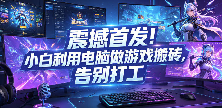 震撼首发！小白利用电脑做游戏搬砖，告别打工【揭秘】-悟思笔记，一个低调的学习营。