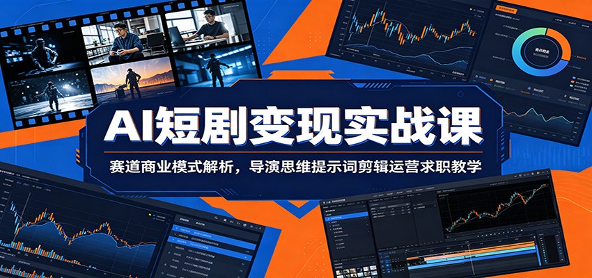 AI短剧变现实战课：赛道商业模式解析，导演思维提示词剪辑运营求职教学-悟思笔记，一个低调的学习营。