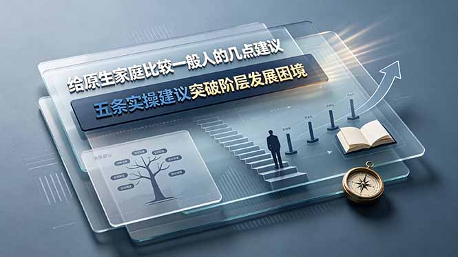 付费文章：给原生家庭比较一般人的几点建议，五条实操建议突破阶层发展困境-悟思笔记，一个低调的学习营。