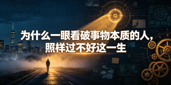 付费文章：为什么一眼看破事物本质的人，照样过不好这一生-悟思笔记，一个低调的学习营。