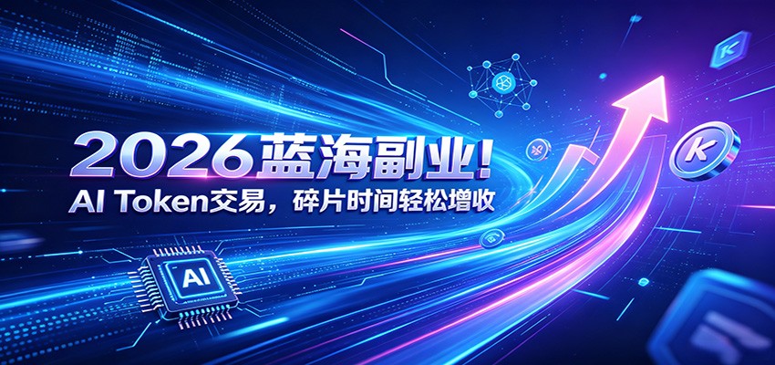 2026蓝海副业！AI Token交易，碎片时间轻松增收-悟思笔记，一个低调的学习营。