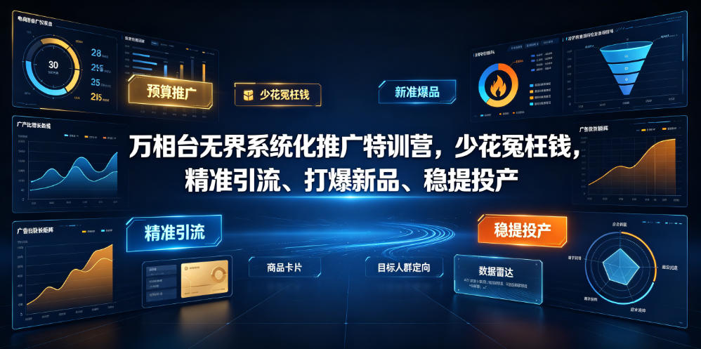 万相台无界系统化推广特训营VI0.0，少花冤枉钱，精准引流、打爆新品、稳提投产(全程录音+字幕)-悟思笔记，一个低调的学习营。
