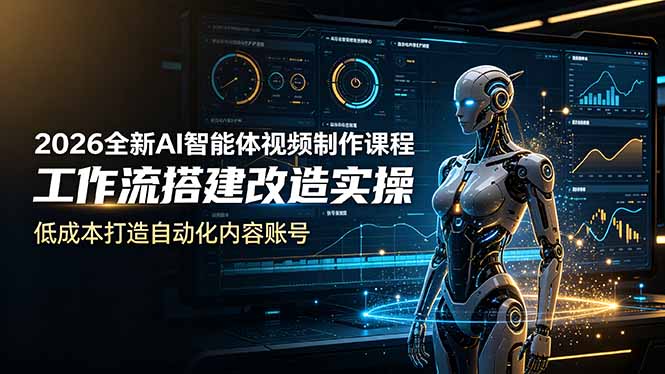 2026全新AI Codex智能体视频制作课程，工作流搭建改造实操，低成本打造自动化内容账号-悟思笔记，一个低调的学习营。