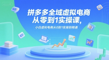 拼多多全域虚拟电商从零到1实操课，小白虚拟电商从0到1实操到精通-悟思笔记，一个低调的学习营。