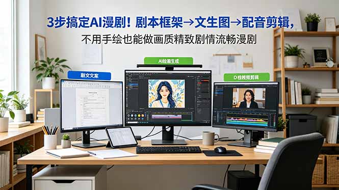 3步搞定AI漫剧！剧本框架→文生图→配音剪辑，不用手绘也能做画质精致剧情流畅漫剧-悟思笔记，一个低调的学习营。