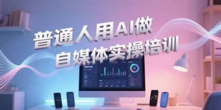 普通人用AI做自媒体实操培训，普通人一个人用ai做自媒体，视频制作、短视频引流、直播带货，轻松入门-悟思笔记，一个低调的学习营。
