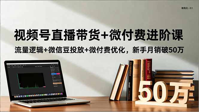 视频号直播带货+微付费进阶课：流量逻辑+微信豆投放+微付费优化，新手月销破50万-悟思笔记，一个低调的学习营。