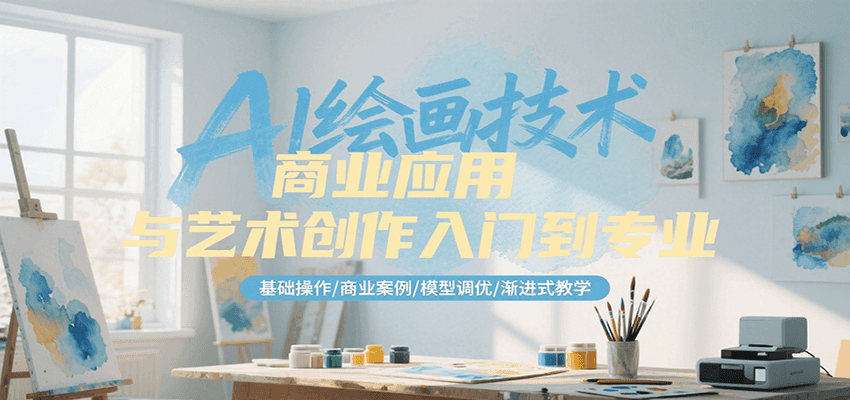 AI绘画技术商业应用与艺术创作入门到专业，基础操作/商业案例/模型调优/渐进式教学-悟思笔记，一个低调的学习营。