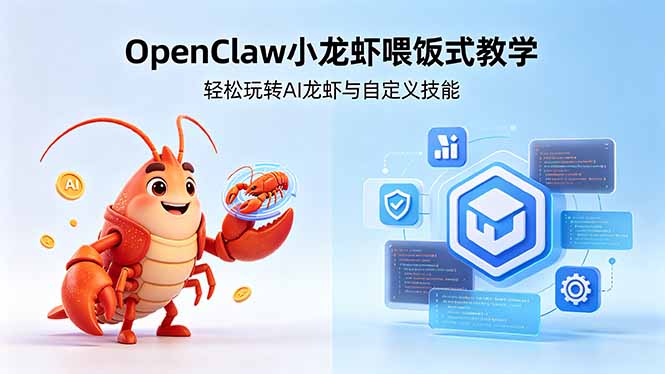 不用懂技术！OpenClaw小龙虾喂饭式教学，轻松玩转AI龙虾与自定义技能-悟思笔记，一个低调的学习营。