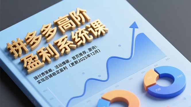 拼多多高阶盈利系统课，强付费策略、活动爆破、首页推荐，实现店铺稳定盈利(更新12月-悟思笔记，一个低调的学习营。