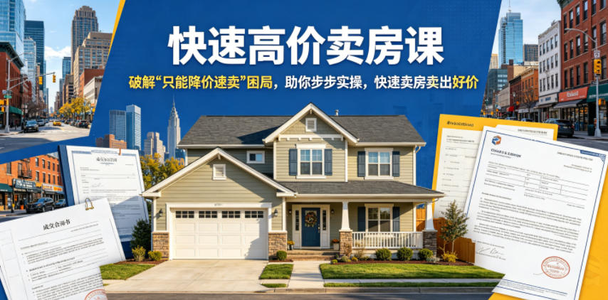 快速高价卖房课，破解“只能降价速卖”困局，助你步步实操，快速卖房卖出好价(更新2026)-悟思笔记，一个低调的学习营。