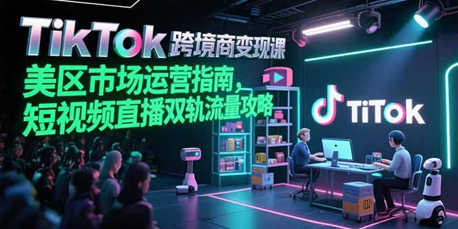 TikTok跨境电商变现课，美区市场运营指南，短视频直播双轨流量攻略-悟思笔记，一个低调的学习营。