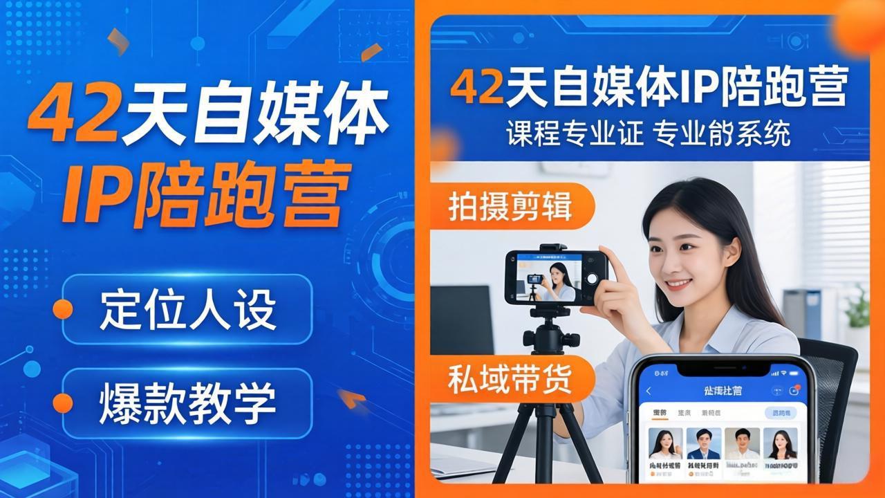 42天自媒体IP陪跑营-26年4月19更新：定位人设爆款全教学，拍摄剪辑私域带货一站式落地-悟思笔记，一个低调的学习营。