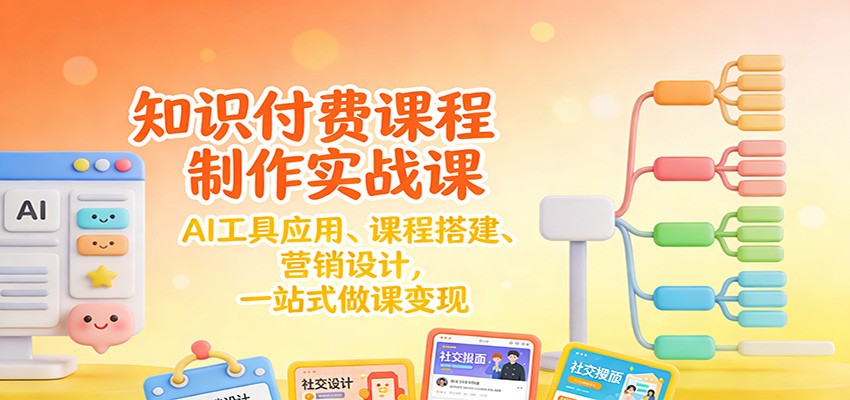 知识付费课程制作实战课：AI工具应用 、课程搭建、营销设计，一站式做课变现-悟思笔记，一个低调的学习营。