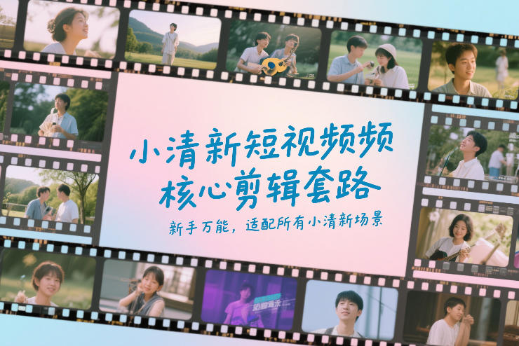 小清新短视频核心剪辑套路，新手万能，适配所有小清新场景-悟思笔记，一个低调的学习营。