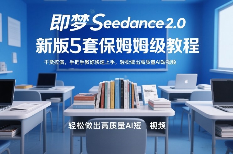 即梦Seedance2.0新版5套保姆级教程，干货拉满，手把手教你快速上手，轻松做出高质量AI短视频-悟思笔记，一个低调的学习营。
