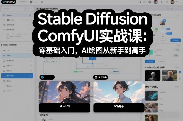 Stable Diffusion ComfyUI实战课：零基础入门，AI绘图从新手到高手-悟思笔记，一个低调的学习营。