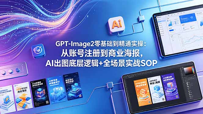 GPT-Image2零基础到精通实操：从账号注册到商业海报，AI出图底层逻辑+全场景实战SOP-悟思笔记，一个低调的学习营。