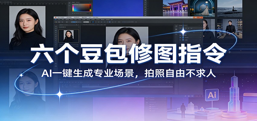 六个豆包修图指令：AI 一键生成专业场景，拍照自由不求人-悟思笔记，一个低调的学习营。