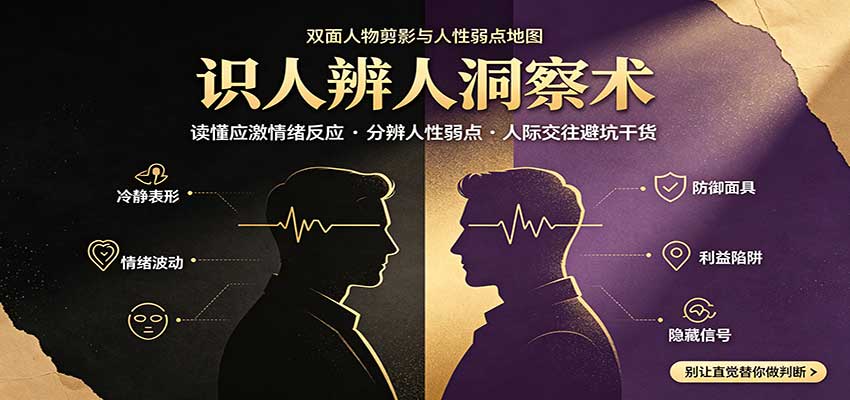 识人辨人终极心法：读懂应激情绪反应，分辨人性弱点，人际交往避坑干货-悟思笔记，一个低调的学习营。