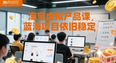 淘宝虚拟产品课，蓝海项目依旧稳定-悟思笔记，一个低调的学习营。