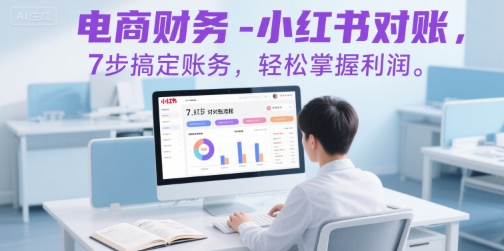 电商财务-小红书对账，7步搞定账务，轻松掌握利润-悟思笔记，一个低调的学习营。