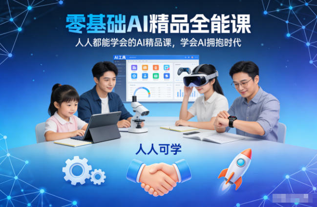 零基础AI精品全能课，人人都能学会的AI精品课，学会AI拥抱时代-悟思笔记，一个低调的学习营。
