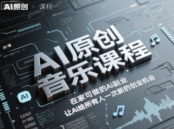AI原创音乐课程，在家可做的Ai副业，让Ai给所有人一次新的创业机会-悟思笔记，一个低调的学习营。