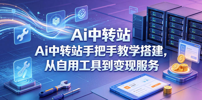 Ai中转站手把手教学搭建，从自用工具到变现服务-悟思笔记，一个低调的学习营。