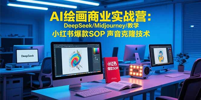 AI绘画商业实战营：DeepSeek/Midjourney/教学 小红书爆款SOP 声音克隆技术-悟思笔记，一个低调的学习营。