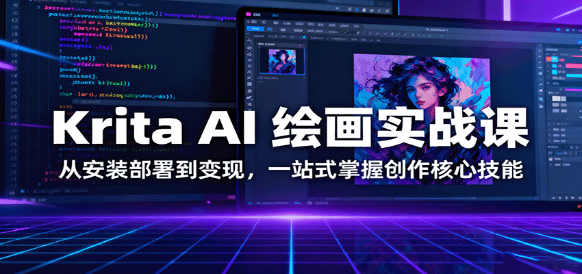 Krita AI 绘画实战课：从安装部署到变现，一站式掌握创作核心技能-悟思笔记，一个低调的学习营。