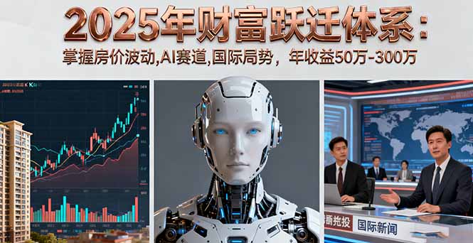 2025年财富跃迁体系：掌握房价波动,AI赛道,国际局势，年收益50万-300万-悟思笔记，一个低调的学习营。