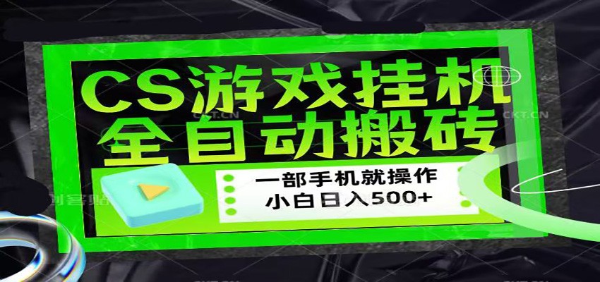 CSGO游戏挂机捡漏搬砖，超稳定的项目，带领1000+小白实现日入500+-悟思笔记，一个低调的学习营。