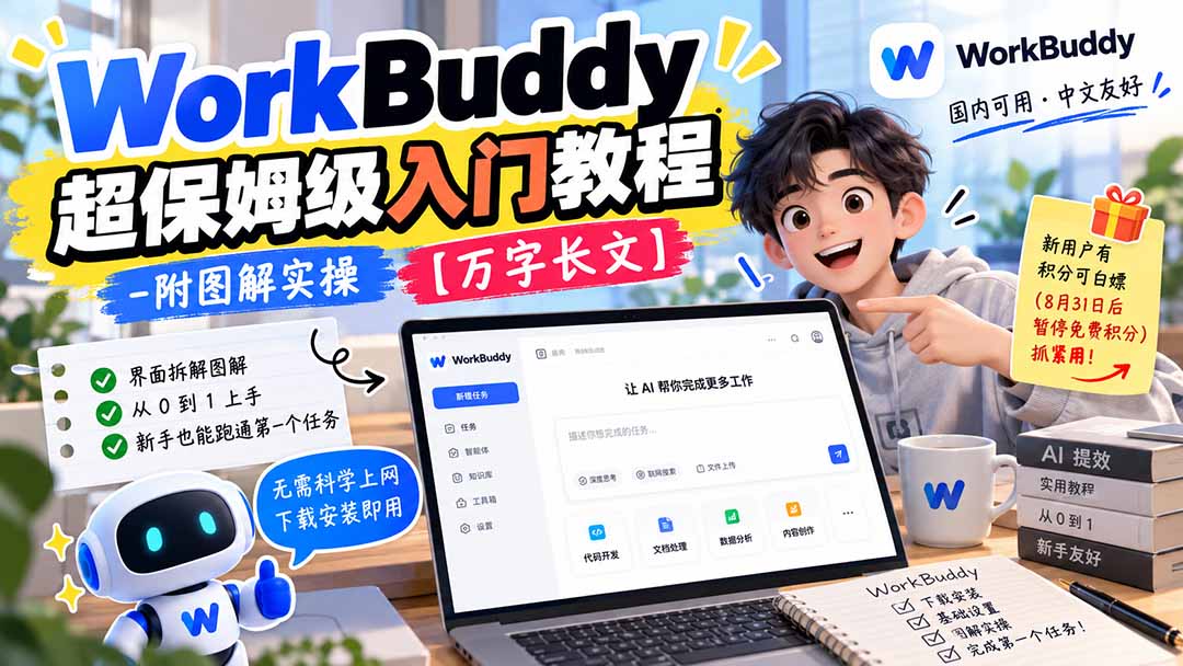 WorkBuddy 超保姆级入门教程-附图解实操 【万字长文】-悟思笔记，一个低调的学习营。