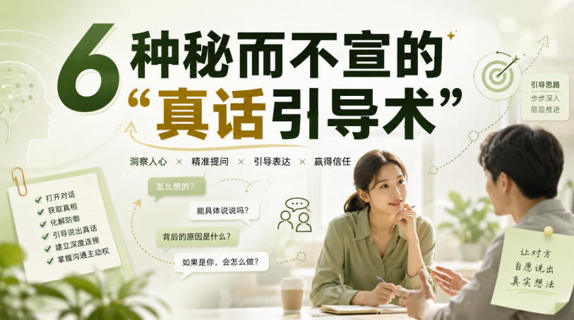付费文章：6种秘而不宣的“真话引导术”-悟思笔记，一个低调的学习营。
