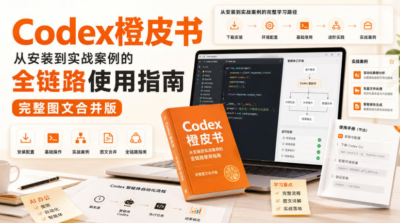 Codex橙皮书，从安装到实战案例的全链路使用指南，完整图文合并版-悟思笔记，一个低调的学习营。