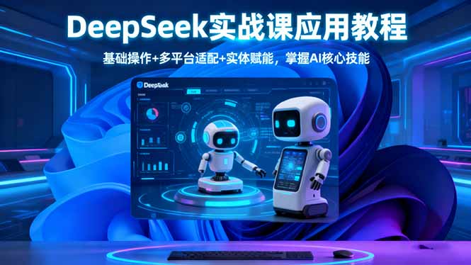 DeepSeek实战课应用教程、基础操作+多平台适配+实体赋能，掌握AI核心技能-悟思笔记，一个低调的学习营。