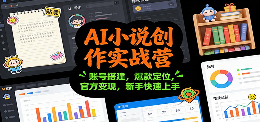 AI小说创作实战营：账号搭建，爆款定位，官方变现，新手快速上手-悟思笔记，一个低调的学习营。