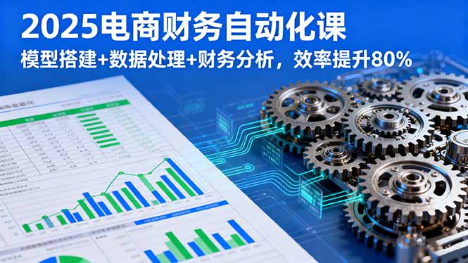 2025电商财务自动化课，模型搭建+数据处理+财务分析，效率提升80%-悟思笔记，一个低调的学习营。