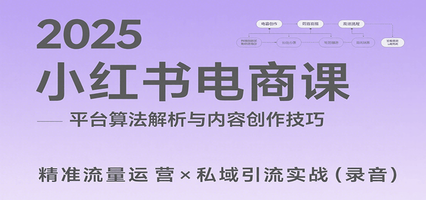 2025小红书电商课：解析算法，创作高转化内容，助力卖家获取流量实现变现(录音)-悟思笔记，一个低调的学习营。