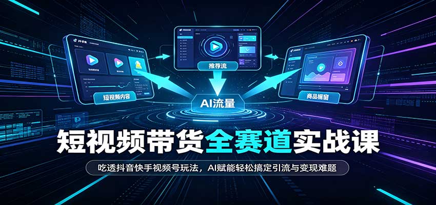 短视频带货全赛道：吃透抖音快手视频号玩法，AI赋能轻松搞定引流与变现难题-悟思笔记，一个低调的学习营。