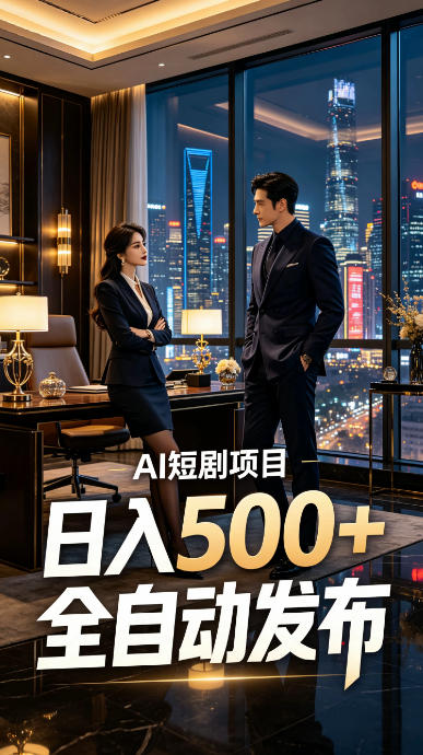 快手AI短剧自动发布，矩阵批量运营变现，轻资产副业项目，日入500+【揭秘】-悟思笔记，一个低调的学习营。