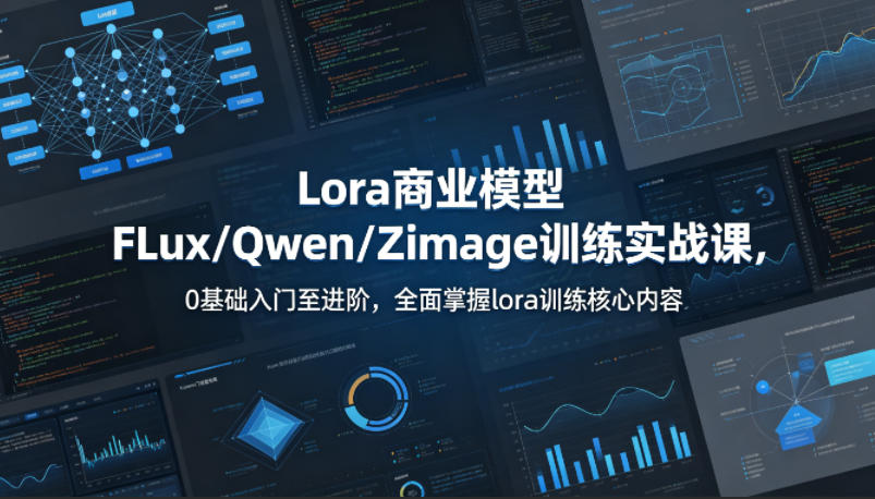 系统性学习Lora商业模型FLux／Qwen／Zimage训练实战课，0基础入门至进阶，全面掌握lora训练核心内容-悟思笔记，一个低调的学习营。