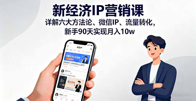 新经济IP营销课：详解六大方法论、微信IP、流量转化，新手90天实现月入10w-悟思笔记，一个低调的学习营。